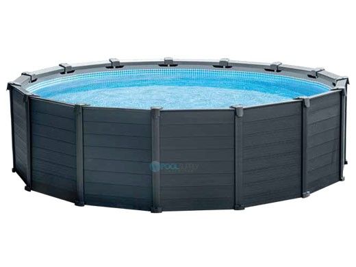 Intex Graphite Gray Panel Pools Above Ground Pool Package