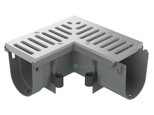 AquaStar 90Deg. Sump Dry Deck, Deck Drain | Medium Gray | DD6117