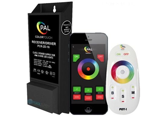 PAL Lighting Color Touch PCR-2D Remote Control Transformer with OEM Cloning and WiFi for Evenglow and PAL-4 LED Multi-Color Lights | 16W 12VDC | 42-PCR-2DW-16