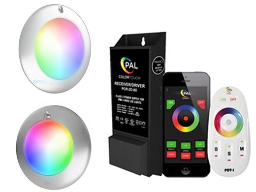 PAL Lighitng Evenglow Multi-Color LED Light & Transformer Kit | 7W 12V Spa Light & 30W 12V Pool Light | 55W 12VDC Transformer | 64-EGL-80-64-EGM-80-42-PCR-2DW-60-E