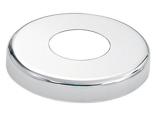 S.R. Smith Stainless Steel Round Escutcheon Plate | 1.90" O.D. | Vinyl Coated White | EP-100F-VW