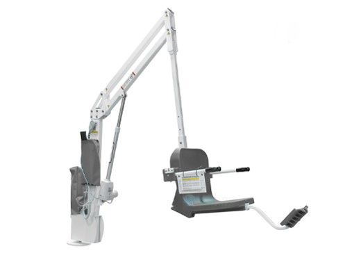 Aqua Creek Scout Excel Pool Lift | No Anchor | White Powder Coat with Gray Seat | F-SCTXL-G