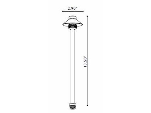 FX Luminaire | DiamantePiccolo LED Pathlight | No Lamp | Copper | DP-NL-12R-CU