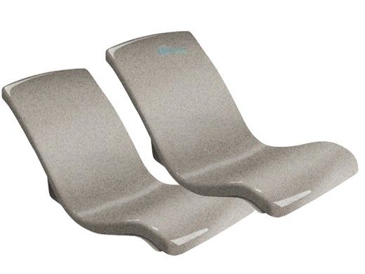 SR Smith Destination Series In-Pool Rocking Lounge Chair | Set of 2 | Fashion Gray | DS-2-56-2PK