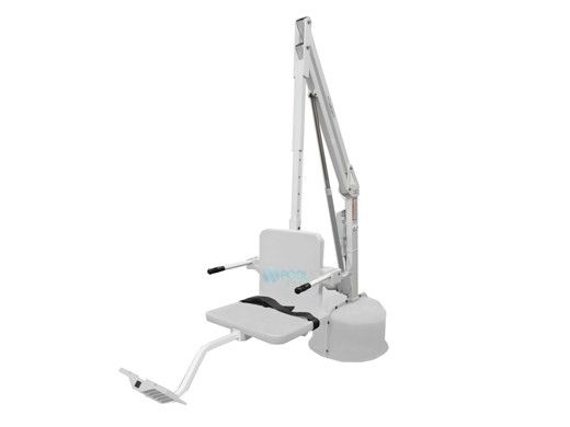 Aqua Creek Revolution Deep Draft Pool Lift | No Anchor | White Powder Coat with White Seat | F-702RLNA-DD-W