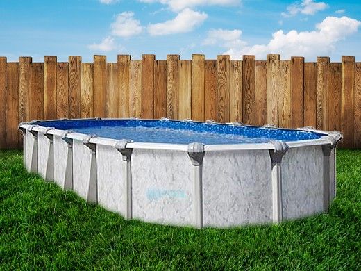 Tahoe 8' x 12' Oval Above Ground Pool | Basic Package 54" Wall | 182224