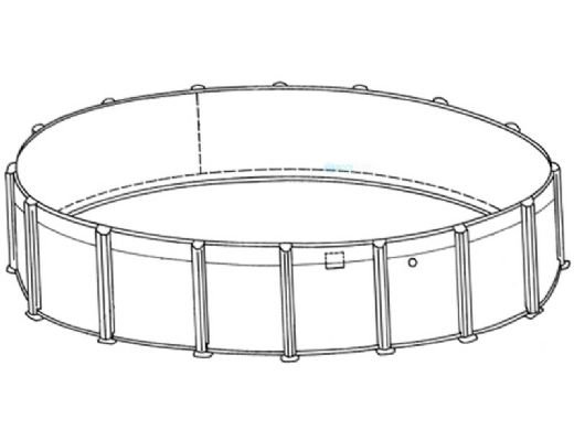 Pristine Bay 24' Round Above Ground Pool | Basic Package 52" Wall | 182248