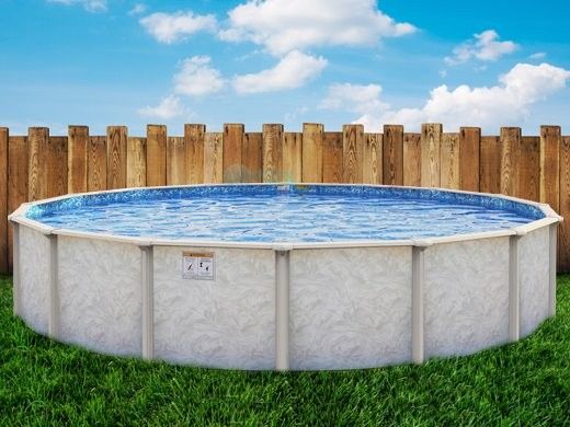 Pristine Bay 27' Round Above Ground Pool | Basic Package 52" Wall | 182249