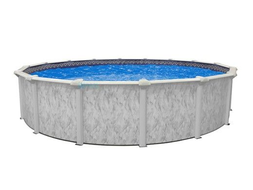 St. Kitts 18' Round 54" Above Ground Pool with 8" Resin Top Rails | NB19718