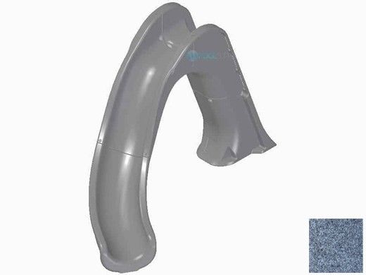 Global Pool Products Tidal Wave Slide with LED Light | Left Turn | Gray | GPPSTW-GREY-L-LED
