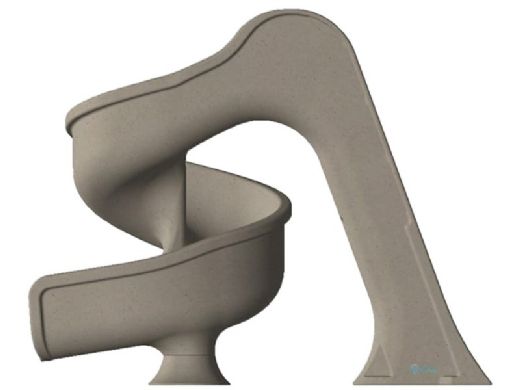 Global Pool Products Tsunami Swimming Pool Slide with LED Light | Sandstone | GPPSTS-SAND-LED