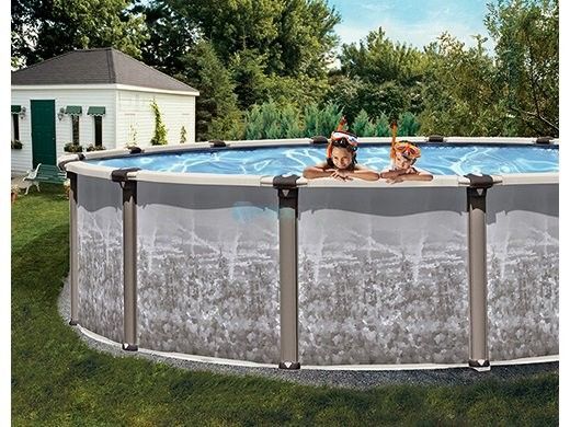 Regency LX 15' x 30' Oval Resin Hybrid Above Ground Pool | Basic Package 54" Wall | 182443