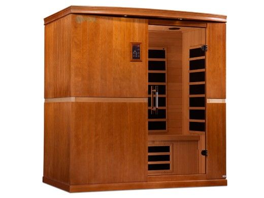 Golden Designs Dynamic Grande Madrid 4-Person Low EMF FAR Infrared Sauna | Hemlock | DYN-6410-01
