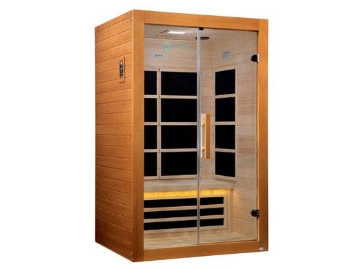 Golden Designs Dynamic Toulouse 2-Person Ultra-Low EMF FAR Infrared Sauna | Hemlock | DYN-6208-01