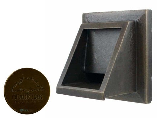 Black Oak Foundry Short Square Scupper Bare | Antique Brass / Bronze Finish | S56-AB | S69-AB
