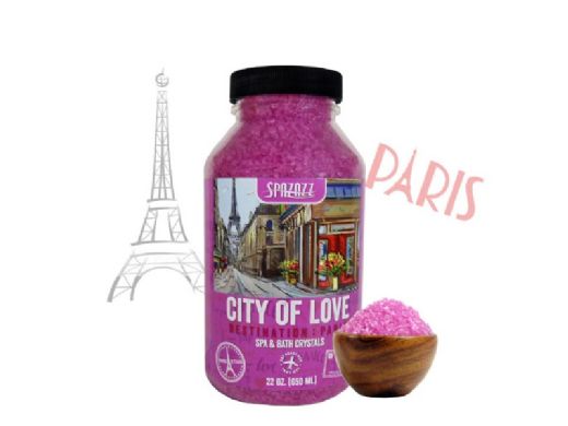 Spazazz Spa & Bath Destinations Aromatherapy Crystals | Paris - City of Love 22oz | 301