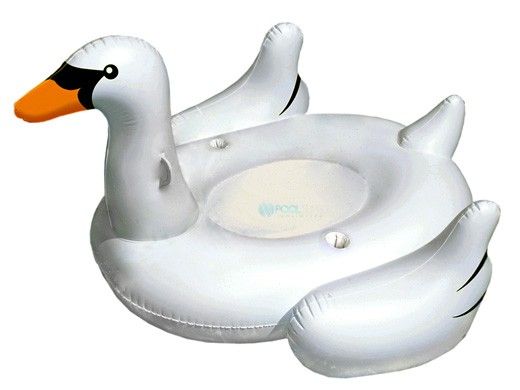 Blue Wave Elegant Giant Swan 73" Inflatable Ride-On Pool Float | NT2672
