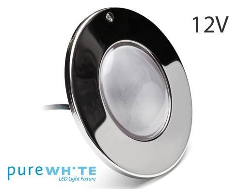 J&J Electronics PureWhite LED Pool Light XI Series | 12V Warm White Equivalent to 500W 150' Cord | LPL-F5W-12-150-P27 21170