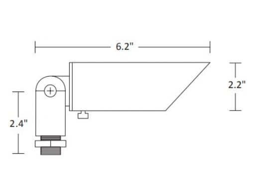 Sollos Accent Light Straight Bullet Fixture | 6.2" Architectural Aluminum - Textured Bronze | BSB062-TZ 995314