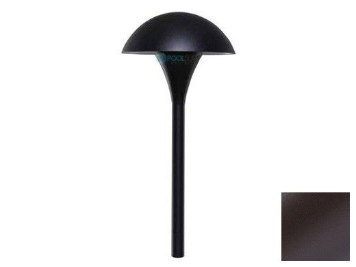 Sollos Mushroom Hat LED Path Light Fixture | 5" Hat 15" Stem | Architectural Aluminum - Textured Bronze | PMU050-TZ-15 912005