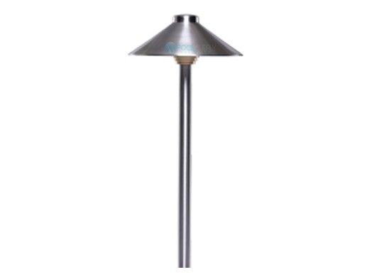 Sollos Traditional Hat LED Path Light Fixture | 7.5" Hat 15" Stem | Stainless Steel | PTH075-SS-15 915566
