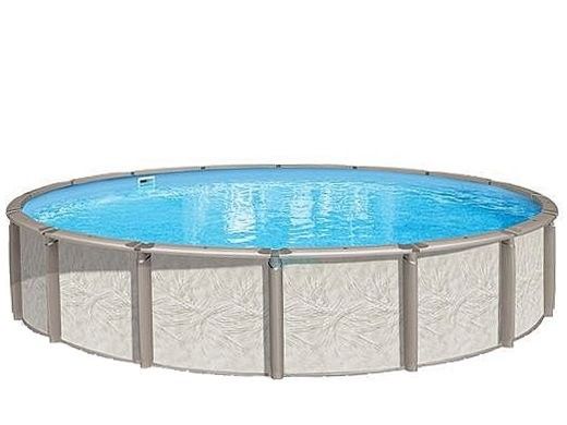 Azor 27' Round Above Ground Pool | Ultimate Package 54" Wall | 184784
