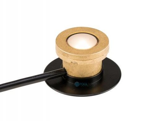FX Luminaire LP 1 LED Underwater Light | Zone Dimming | Horizontal with Stand | Natural Brass | LP-1LED-HZ-30-BS | LPZD1LEDHZ30BS