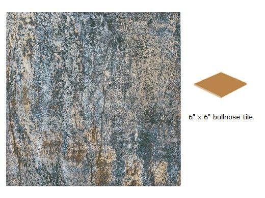 National Pool Tile Granito 6x6 Single Bullnose Tile | Piedra Multicolor | GRN-MULTI SBN