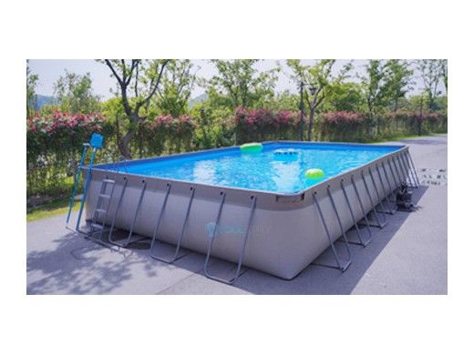 CaliFun Soft Sided Frame Above Ground Swimming Pool Package | 10' x 18' Rectangle 52" Tall | 187331
