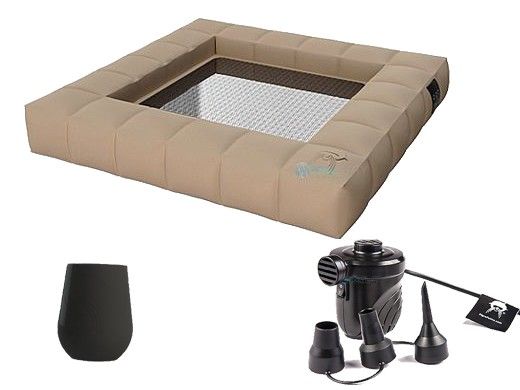 Pigro Felice Modul'Air Premium Inflatable Single Floating Hammock Bundle | Sand | 921991-SAND