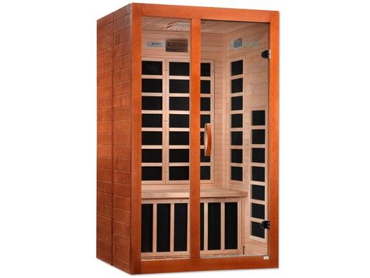 Golden Designs Dynamic Santiago 2-Person Ultra Low EMF FAR Infrared Sauna | Hemlock | DYN-6209-02 Elite