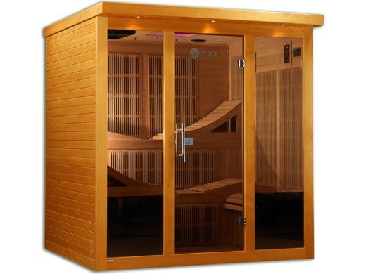 Golden Designs Dynamic Monaco 6-Person Ultra Low EMF FAR Infrared Sauna | Hemlock  | DYN-6996-01 | DYN-6996-01 Elite