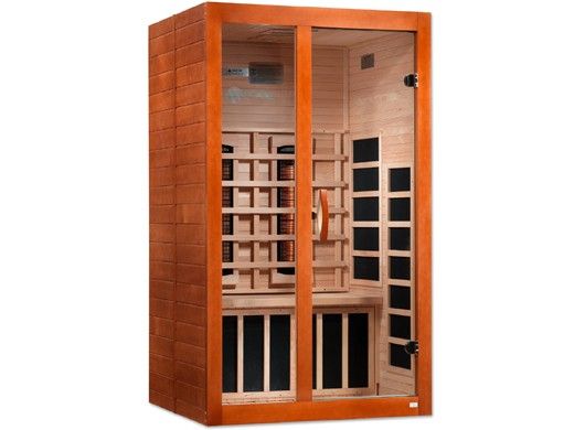 Golden Designs Santiago 2-Person Full Spectrum Near Zero EMF FAR Infrared Sauna | Hemlock | DYN-6209-03 FS