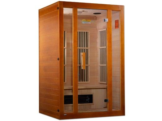 Golden Designs Maxxus Aspen Dual Tech 2-Person Low EMF FAR Infrared Sauna | Hemlock | MX-J206-02S