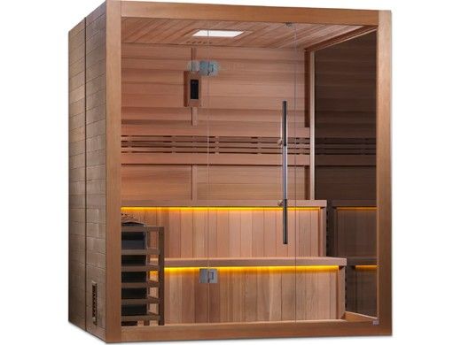 Golden Designs Kuusamo 6-Person Traditional Steam Sauna | Canadian Red Cedar | GDI-7206-01