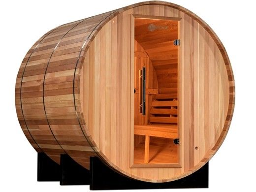 Golden Designs Uppsala 6 Person Traditional Barrel Steam Sauna | Canadian Red Cedar | GDI-SJ-2006-CED