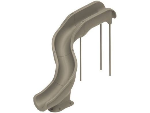 Global Pool Products Landscape Slide Swimming Pool Slide | Left Turn | Sandstone | GPPSRT15-SAND-L