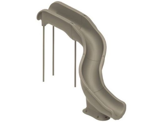 Global Pool Products Landscape Slide Swimming Pool Slide with LED Light | Right Turn | Sandstone | GPPSRT15-SAND-R-LED