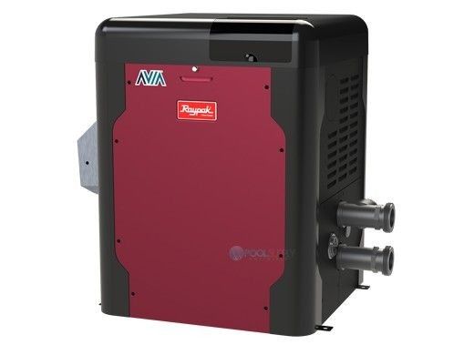 Raypak AVIA Digital Low NOx Natural Gas Pool and Spa Heater | 264k BTU | Altitude 0-9999 Ft | NiTek Heat Exchanger | P-D264A-EN-N 018104 | P-R264A-EN-N 018044