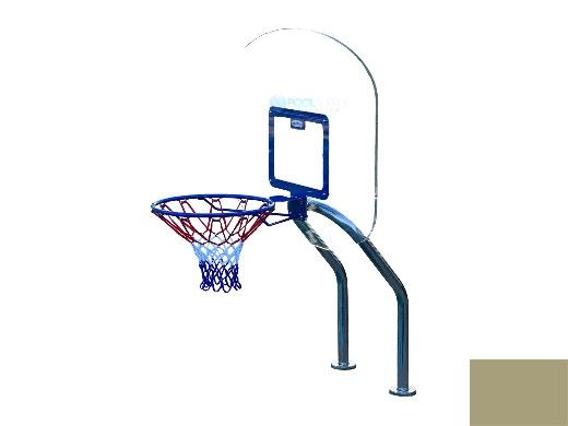 Global Pool Products X2 Basketball Set | 16" Anchor Spacing | Dual Pole with Net & Ball | Sand Frame | No Anchors | GPP-X2BB16-SD