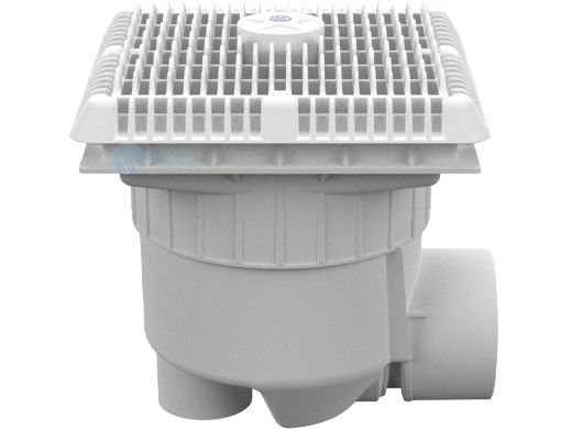 Aquastar 9 Square Wave Suction Outlet Cover with 3 Socket and 4 Spigot | White | WAV9WR101SSB