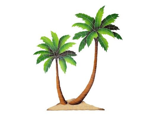 Artistry In Mosaics Twin Palms Mosaic | 52" x 45" | TPAMCOL