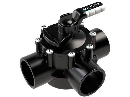 AquaStar FlowStar 3-Way Valve with Rubber Handle | 2" x 2.5" | AV3W20C