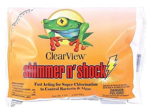 ClearView Shimmer-N Shock Granular Chlorine DiChlor | 1lb Bag 24-Pack | CVDB001-24PACK