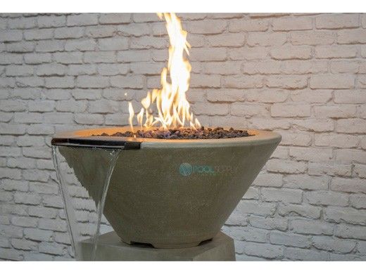 Pentair 32" Round MagicFlame Fire and Water Bowl | Natural | 12V | 580172