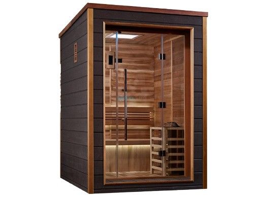 Golden Designs Narvik 2-Person Indoor / Outdoor Traditional Sauna | Cedar | GDI-8202-01