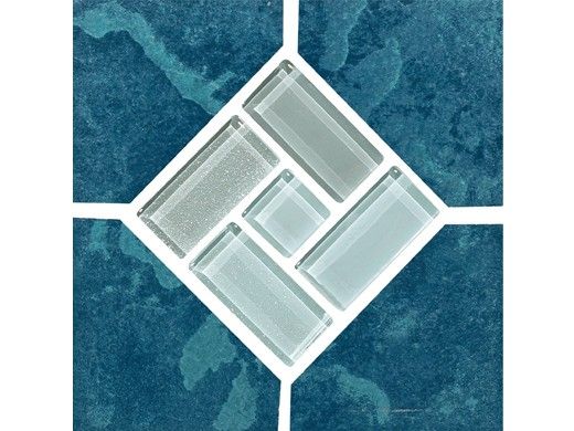 National Pool Tile Blue Seas 6x6 Series | Teal | SEA-TEAL DECO GL