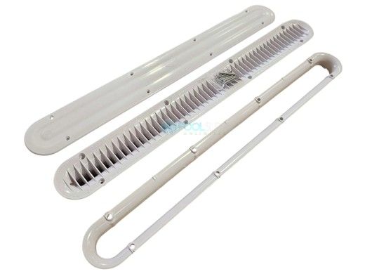 Aquastar 32" Channel Drain Debris Catcher Anti-Entrapment Insert, Cover, Buzz Top Cover and Screws Only | Without Sump or Frame | VGB Series | Light Gray | 32CDLTNFK103