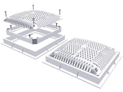 Hayward Square Hi Flow Drain Cover Inner and Outer Frame 2 Pack | 9" x 9" | White | WG1031HF2PAK2
