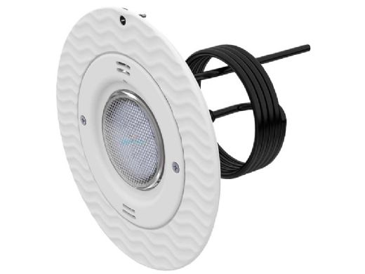 AquaStar Lite Star 20-Degree Adjustable Angle White LED Pool and Spa Light with Retrofit Adapter Kit for Large Light Niches | White Face Plate | LS101-PN-WHITE